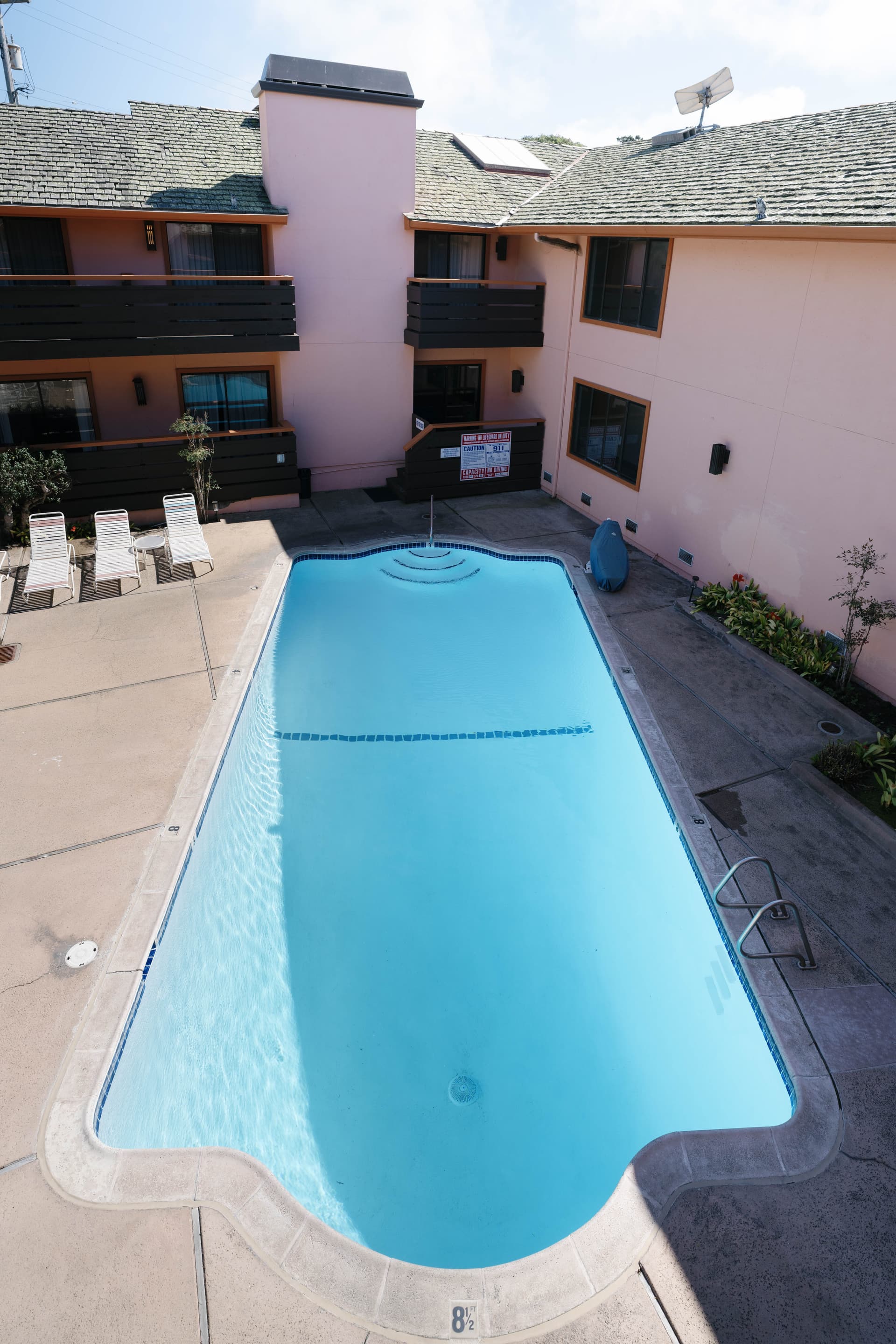 Heated outdoor pool.